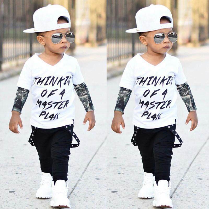 2 ชิ้นทารกแรกเกิดเด็กวัยหัดเดินเด็กฮิปฮอปเสื้อผ้า COOL TOP + ชุดลายกระดูกไดโนเสาร์สำหรับเด็กชุด 2 ชิ้นทารกแรกเกิดเด็กวัยหัดเดินเด็กฮิปฮอปเสื้อผ้า COOL TOP + ชุดลายกระดูกไดโนเสาร์สำหรับเด็กชุด