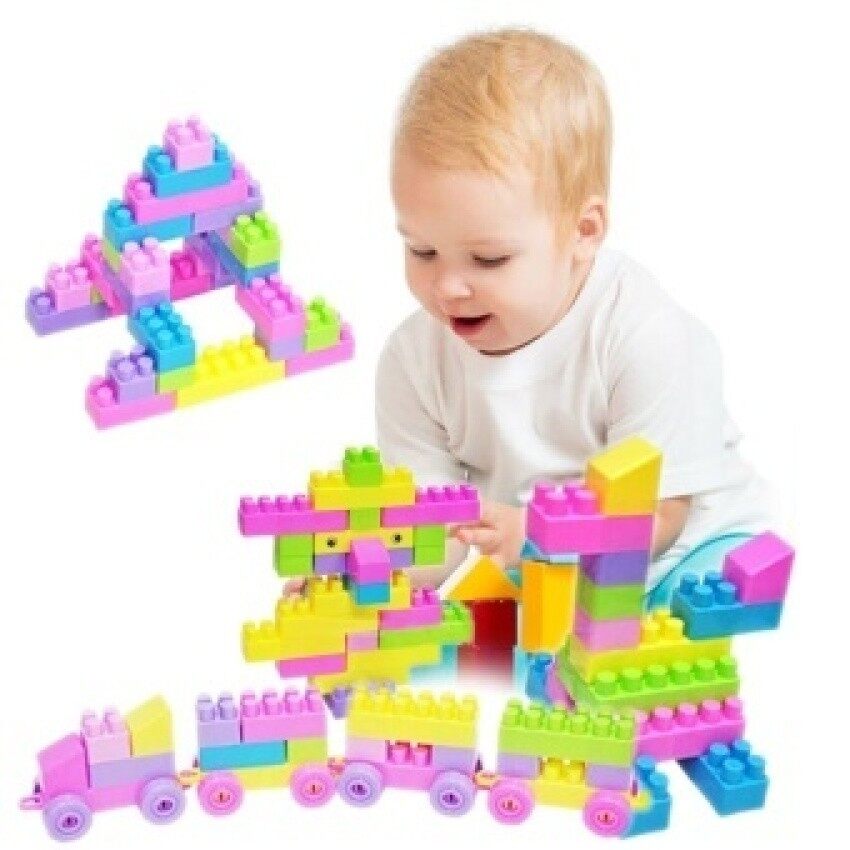46 Pcs Plastik Anak-anak Anak Puzzle Bangunan Pendidikan Batu Bata Mainan, Batu Bata Kreatif DIY Mainan untuk Anak-anak Mainan-Internasional