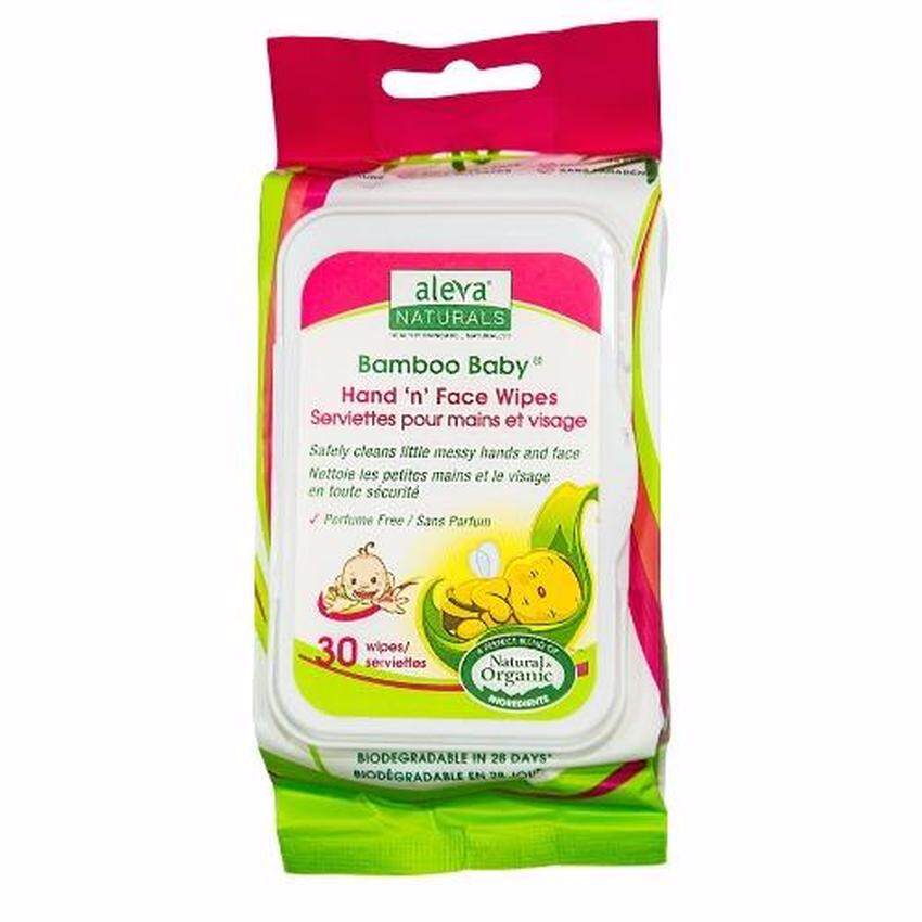 ALEVA NATURALS BAMBOO BABY HAND & FACE WIPES 30PK