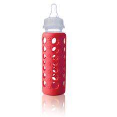 Cherub Baby CHAC0018BGSL Color Change Single Natribottle Standard Glass Bottle 8oz / 240ml - Baby Girl (Light Pink)
