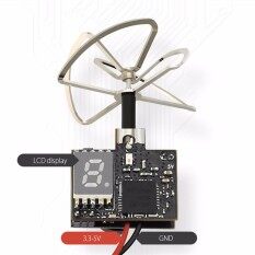 Eachine TX02 AIO 5.8g 40CH 200 MW VTX 600TVL 1/4 CMOS NTSC FPV Kamera Antena Hitam