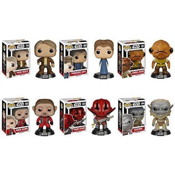 Funko Perhatian! Bintang Wars Episode 7 Set dari 6: Han Solo, Leia, Laksamana Ackbar, Nien Nunb, sidon Ithano, dan Varmik-Internasional