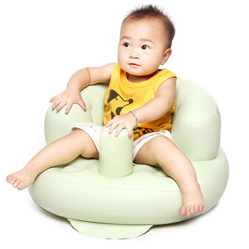 HANG-QIAO Baby Inflatable Sofa Thickened Chair Seat Security Light Bath Portable Green