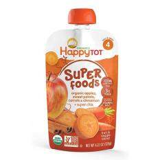 Happy Baby Happy Tot Super Foods Organic Apples Sweet Potato Carrots Cinnamon + Super Chia 120G