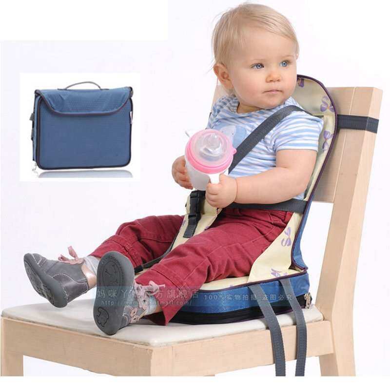 Infant Portable Baby Seat Chair For Feeding Portable Babies Toddler Infant Color Blue Booster Seat Chair Sky Bag Dining Harness