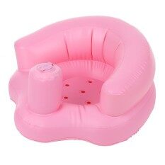 Inflatable Baby Chair Portable Kids Sofa Safety Training seat Pushchair for Playing Bathing Floor Beach Poolside PVC Green