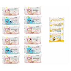 K-MOM Natural Pureness Baby Wet Wipes - 100pcs X 12