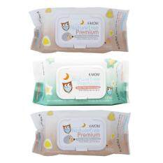 K-MOM Natural Pureness Premium Baby Wet Wipes - 100pcs x3