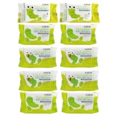 K-MOM Naturefree Baby Wet Wipes - 30pcs x 10