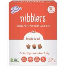 Little Bellies Nibblers Organic Puffed Multigrain Cereal Bites Tomato & Leek (4 x 8G)