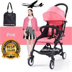 Little One Exclusive Compatto Light Weight Compact Foldable Baby Stroller 1 Year Warranty PINK
