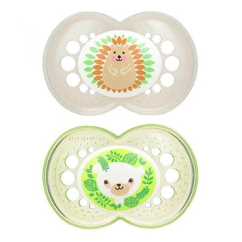 MAM Animals Orthodontic Pacifier, 2 Pack, Unisex, 6+ Months - intl Singapore