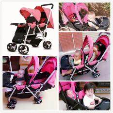 Rabbit Double Seat Toddler Twins Baby Stroller Light Weight Baby Stroller Travel Stroller Twin Stroller Double Stroller ZP-3012 9.60kg+/