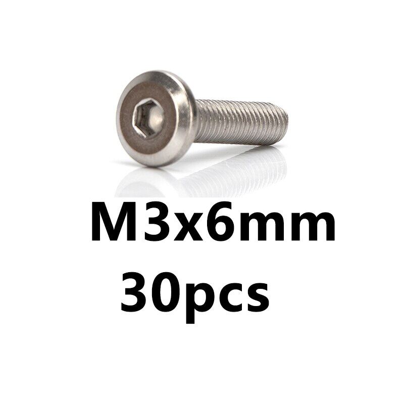 Ready Stock 304 Stainless Steel Inner Hex Screws M3 M4 M5 M6 M8 Length