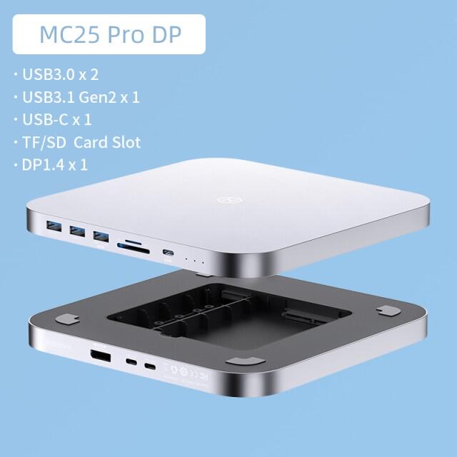 Hagibis USB C Hub สำหรบ Mac Mini M1พรอม HDD Enclosure 2 5 SATA NVME M