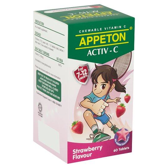 EXP 06 2025 APPETON ACTIV C 100MG 60 S FOR 7 12 YEARS OLD