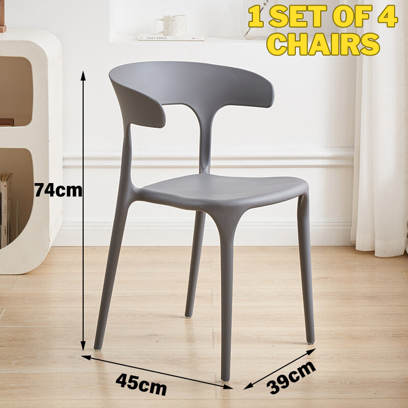 Easy Home Plastic Chair Kerusi Makan Dining Chair Elegant Chair Pp