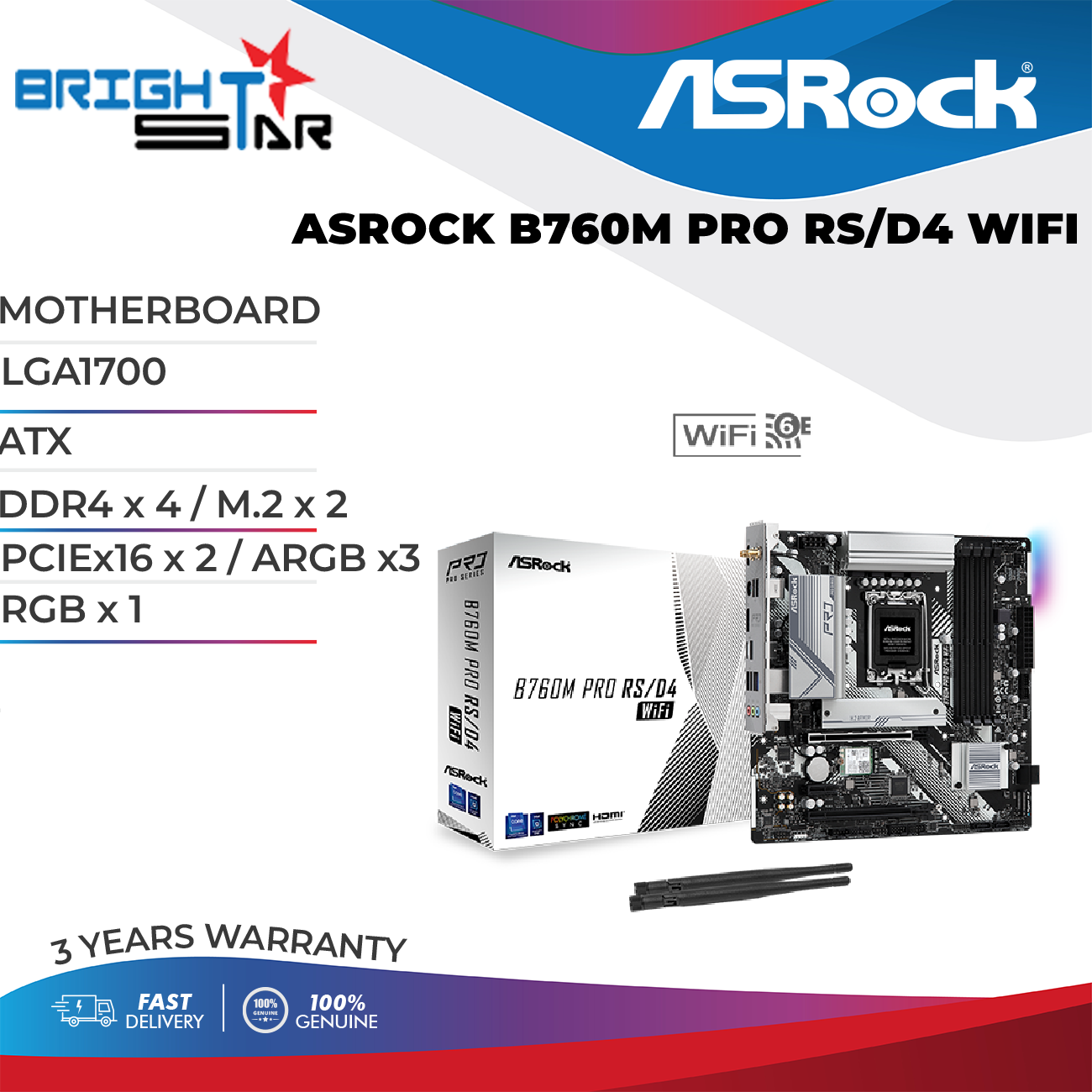 Mb Asrock B M Pro Rs D Wifi Lga Atx Ddr X M X