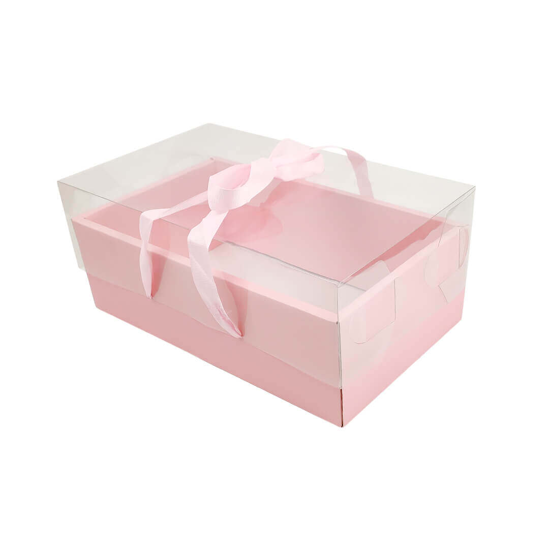 Shiok Decorative Portable Rectangular Transparent Gift Box For Flower