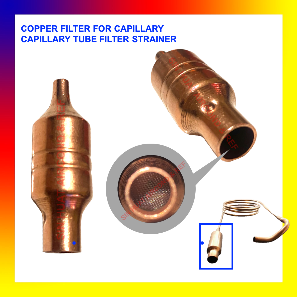 Aircond Capillary Filter Strainer Copper Filter Drier Refrigerator