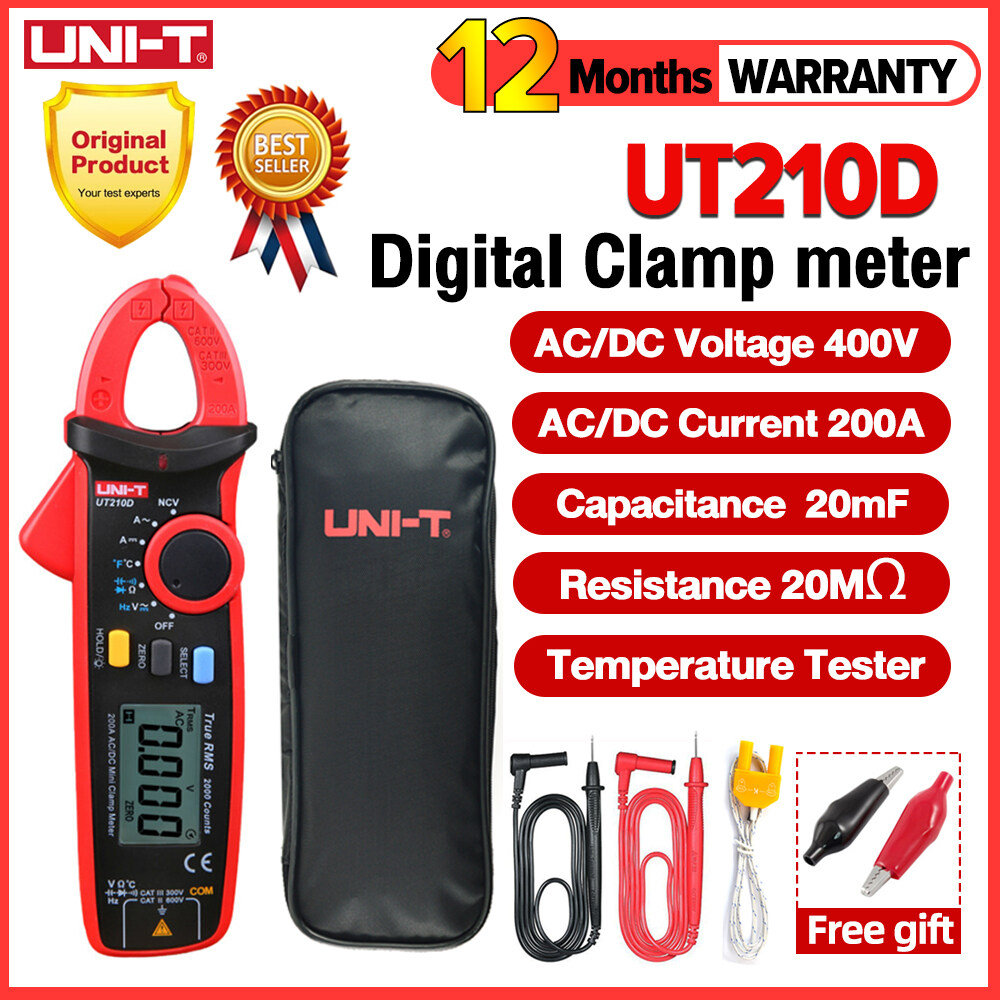 Ready Stockuni T Mini Digital Clamp Meters Ac Dc Current Voltage Uni