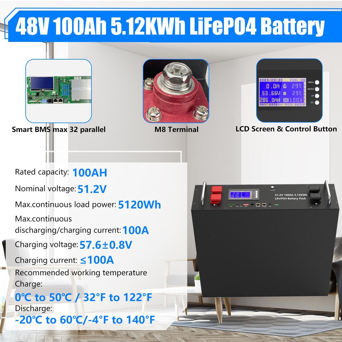 Power Wall V Ah Ah Lifepo Pack Kwh Kwh Powerwall Cycle