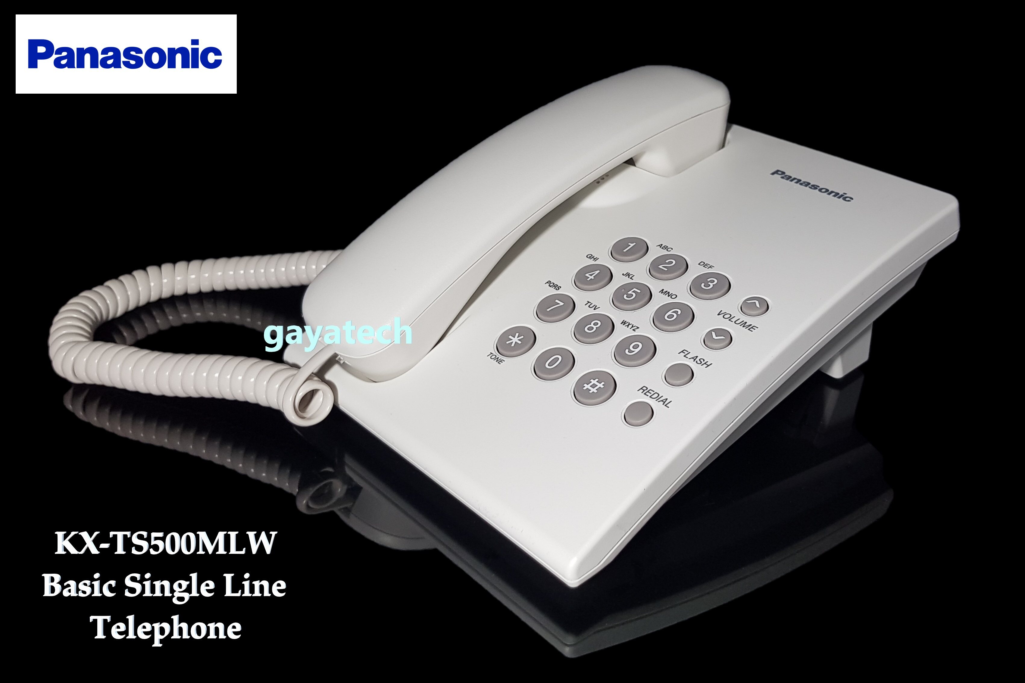 Panasonic KX TS500ML Basic Single Line Telephone White Suitable For