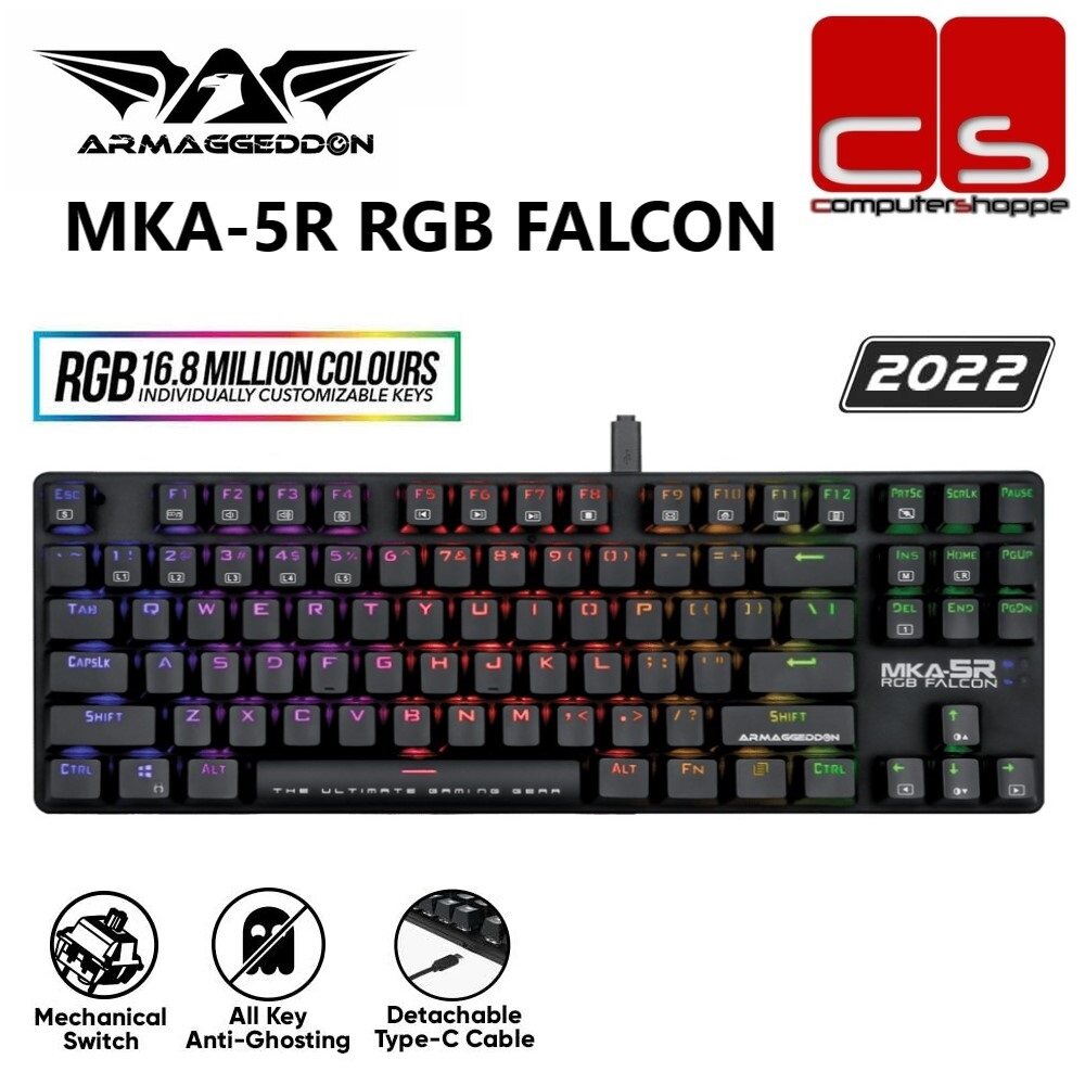 Armaggeddon Mka R Rgb Falcon Blue Switch Mechanical Gaming Keyboard