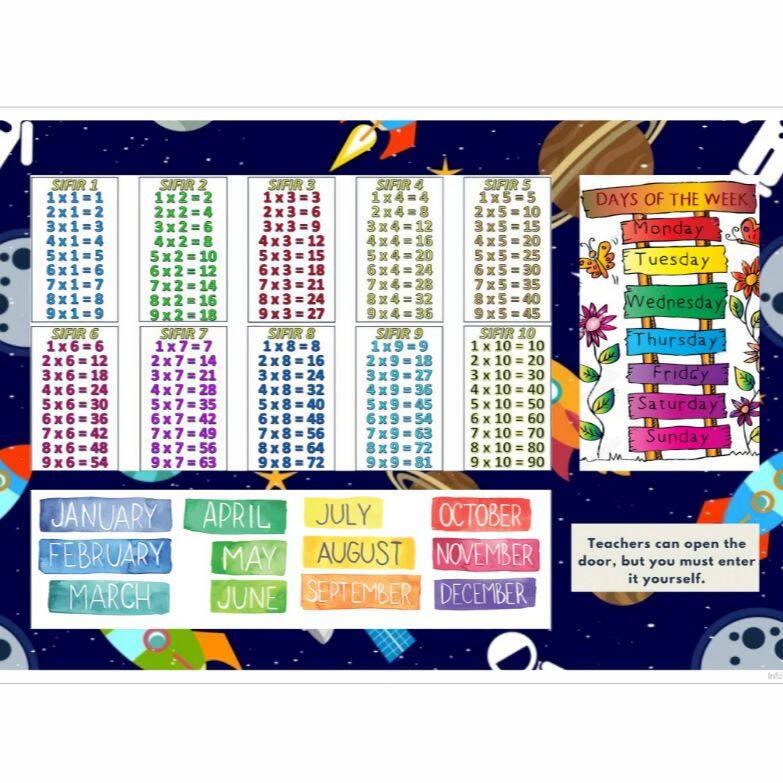 Alas Meja Sekolah Kelas Design Awesome Untuk Murid Set Keceriaan