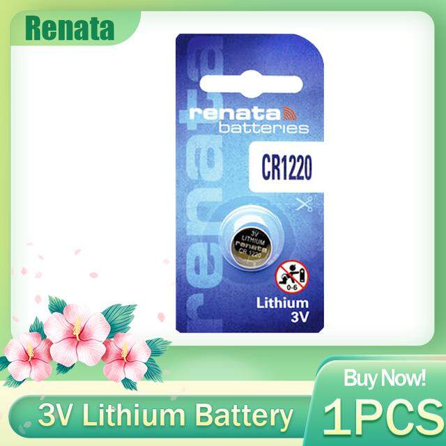 1 5ชนเดม RENATA CR1220 CR 1220 DL1220 BR1220 3V แบตเตอรลเธยม