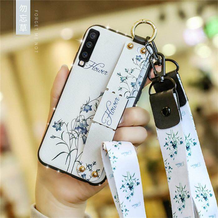 สายรัดข้อมือดอกไม้โทรศัพท์เคสสำหรับซัมซุง