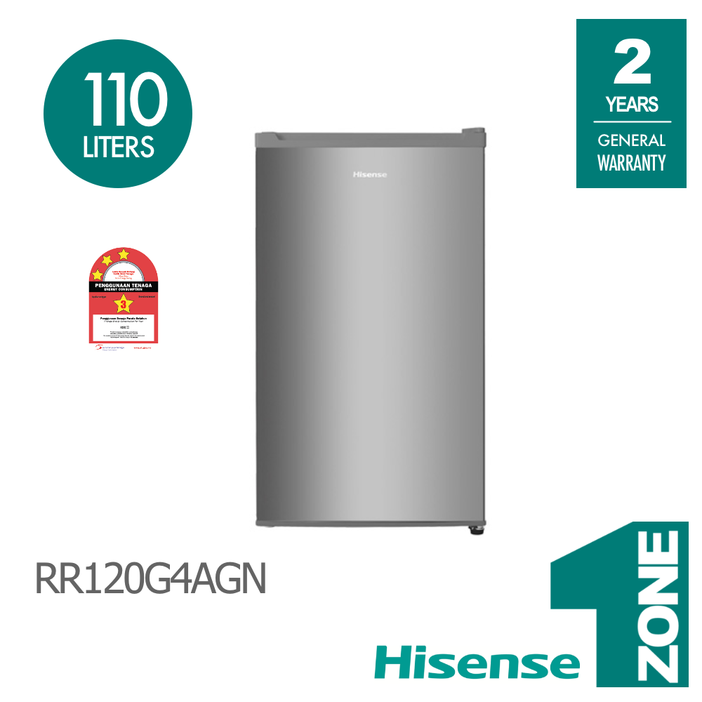 Hisense Single Door 110L Fridge Refrigerator Model RR120D4AGN