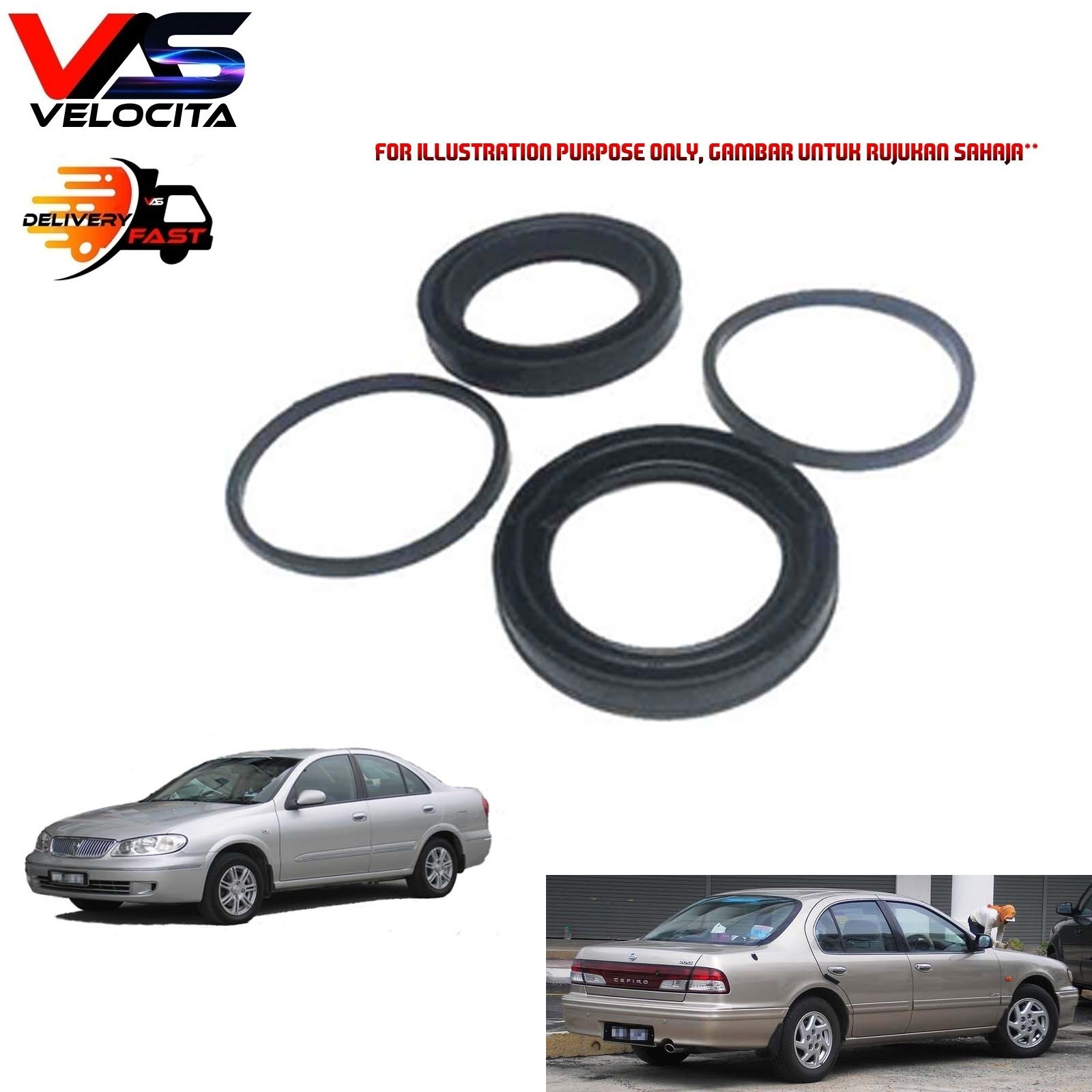 Oem Disc Brake Kit Rear Nissan Sentra N Cefiro A Caliper Repair Kit