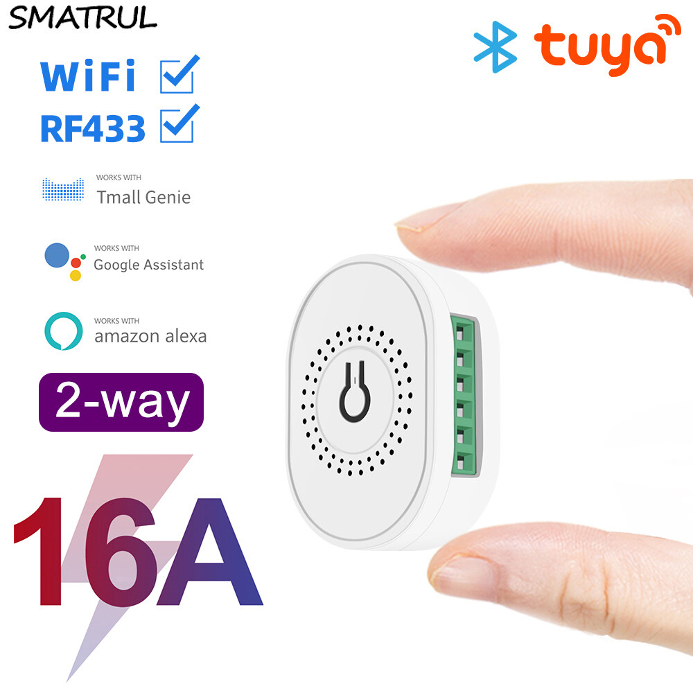 SMATRUL WiFi And RF433 Smart Wireless Switch 16A Light Mini Tuya Smart