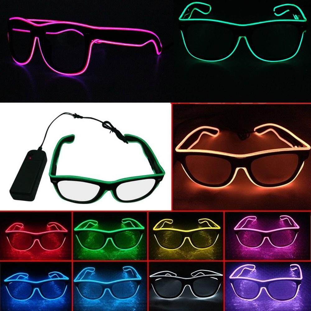 Yika พลาสติก LED แว่นตาติดไฟ Shades กระพริบ RAVE Wedding แว่นตาปาร์ตี้ Yika พลาสติก LED แว่นตาติดไฟ Shades กระพริบ RAVE Wedding แว่นตาปาร์ตี้