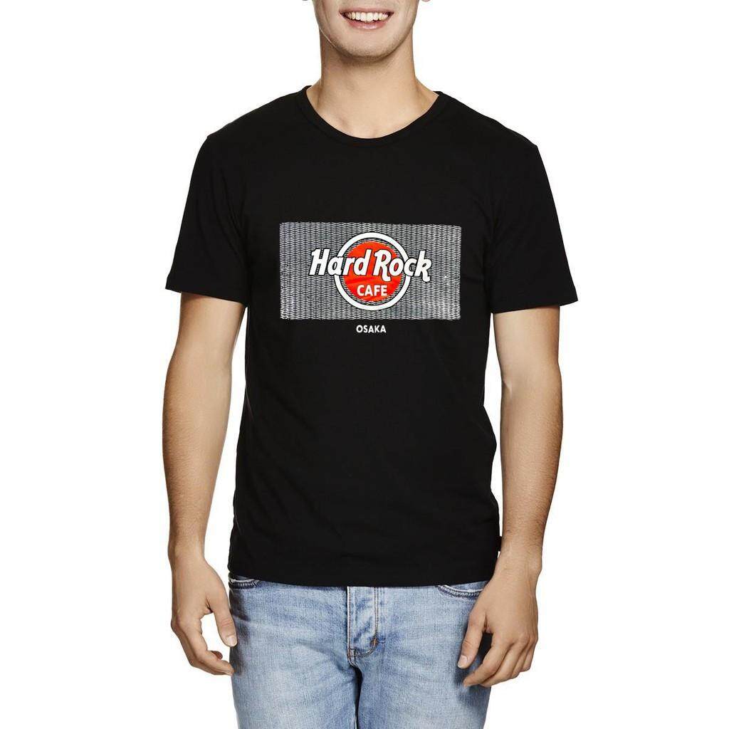 T Shirt untuk Pria .. Hardrock Cafe Osaka, S-Xl, 100% Katun, abu-abu Warna Harga Terendah Pria Lengan Pendek T-shirt