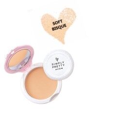 Avon Simply Pretty Smooth White Pressed Powder 10g - Soft Bisque