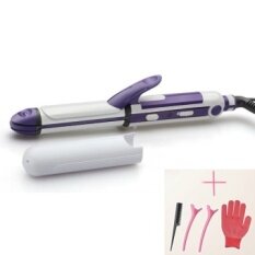 Hair Stick Three In One Roll Hair Corn Hot Multifunctional PermHair Straightening Splint (Purple)
