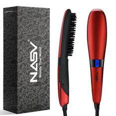 Hair Straightener Hair Straightening Brush with Adjustable Temperature Rapid Heating Technology Auto Lock Anti-scald,Suitable for 100V-240V from Elehot Nasv
