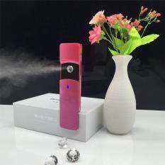 Kobwa Nano Facial Steamer Mist Spray Cleaning Pores Water SPA Moisturizing Hydrating Face Sprayer USB Rechargeable Portable Mini Beauty Device (Pink)