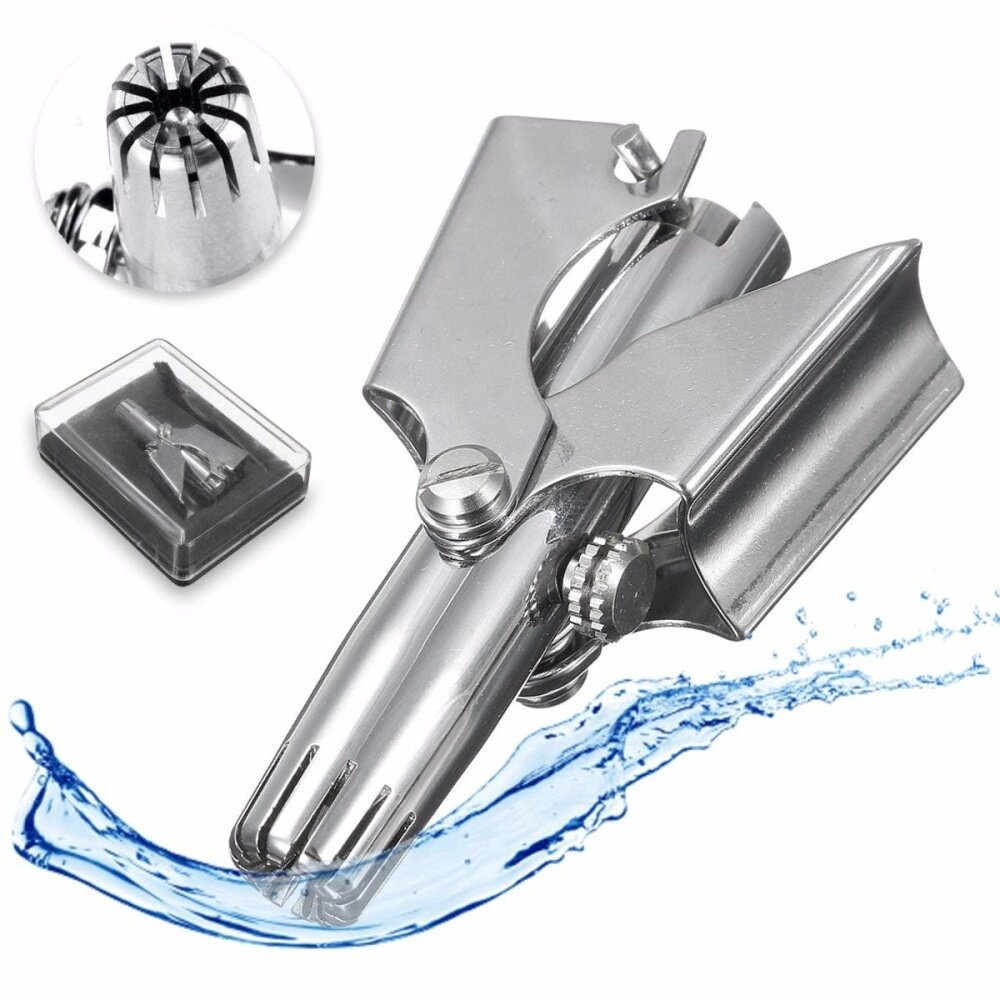 Manual Tangan Hidung Wajah Telinga Rambut Trimmer Cutting Removal Clipper Stainless Steel-Intl