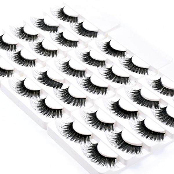 Wleec Beauty Fake Eyelashes Long Thick False Eyelashes Set #57 (15 Pairs/3 Pack) - intl Philippines