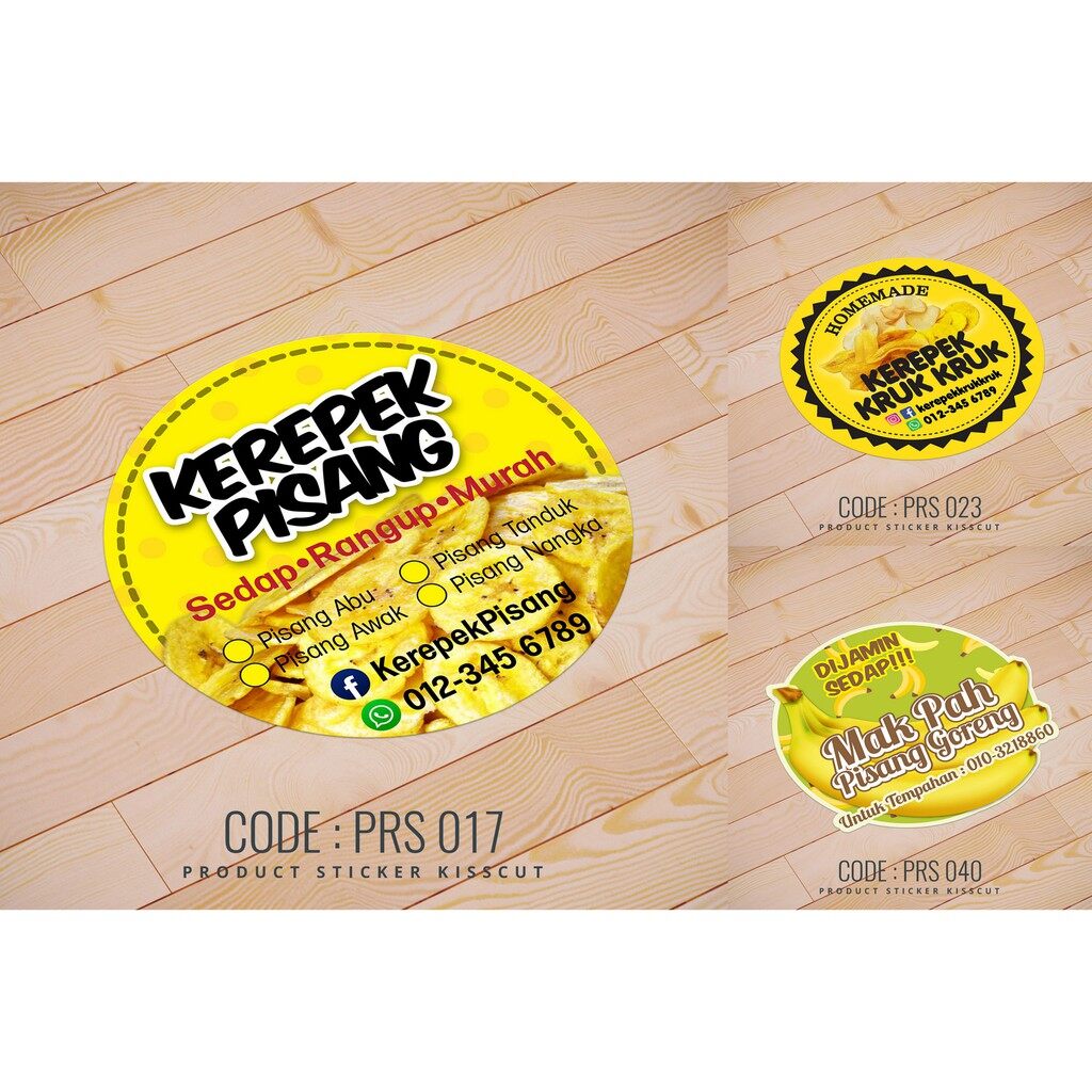 Sticker Kerepek Pisang Stiker Kerepek Maruku Kudap Kudap Popia Cheese