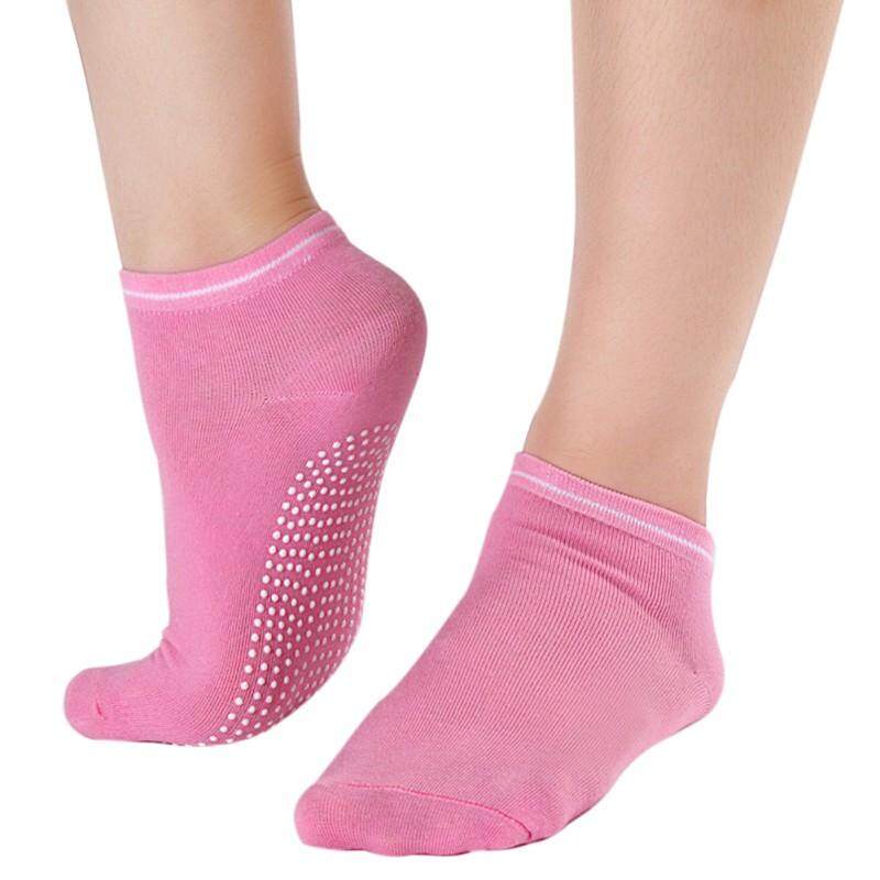 1 คู่ผู้หญิงโยคะพิลาทิสฟิตเนสถุงเท้าที่มีสีสันที่นวดเท้าไม่ลื่น Toe ทนทาน