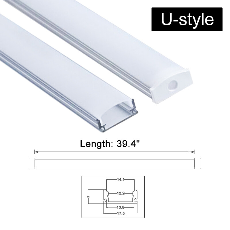 1m U V YW Style 100cm LED Aluminium Channel LED Bar Light Corner