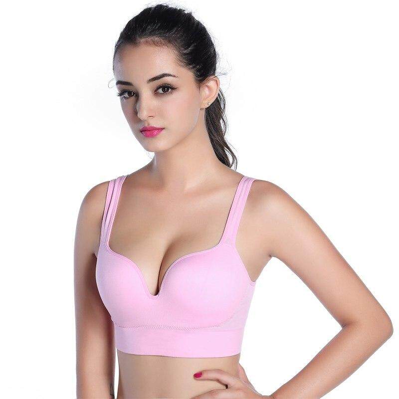 ผู้หญิงสปอร์ตบราบราสายเว้าไร้รอยต่อไร้สาย Bras ชุดนอนท่อนบนถัง
