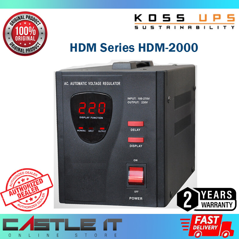 KOSS AVR MOTORIZED HDM SERIES 1000VA 2000VA 3000VA 5000VA HEAVY DUTY