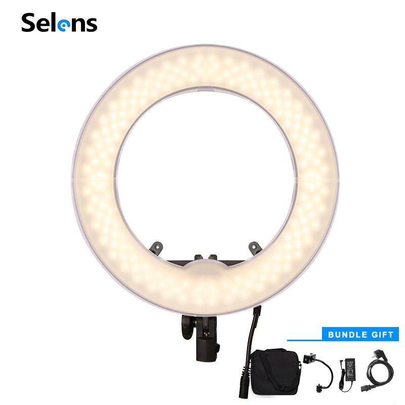 Selens 14 Inch LED Ringlight Dimmable Warm And White Ring Light