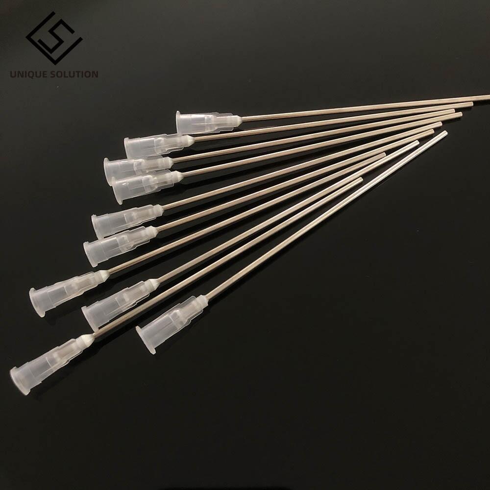 10pcs 100MM White Stainless Steel Blunt Dispensing Needles Glue Syringe