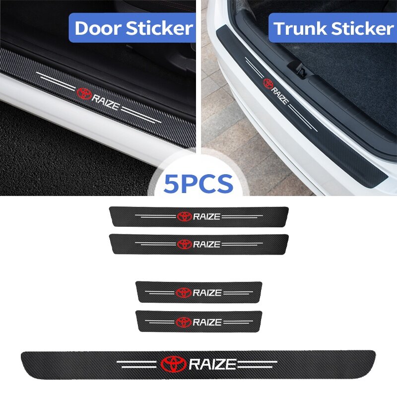 Xps Toyota Raize Carbon Fiber Car Door Sticker Protector Auto Threshold